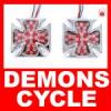 Maltese Cross LED Turn Signals (AMBER) Blinkers Cross LED Amber Image 