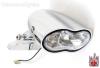 Dual "Wave" Motorcycle Headlight DUAL HEADLIGHT ET CHROME Image 