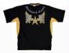 Demon's Cycle Heraldic Griffins and Nautical Star T-Shirt (Black Gold XXL) DEMONS T-SHIRT GRIFFINS BLACK GOLD XXL Image 