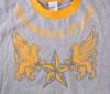 Demon's Cycle Logo and Demon Ghost Skull T-Shirt (Gray XXL) Demons T Shirt Logo Ghost Skull Gray with Yellow Colar XXL Image 