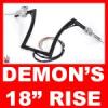 El Diablo 18" Black Ape Hangers 1-1/4" Diameter with Hand Controls and Switches for Harley-Davidson El Diablo Fat BLACK 18 Apes 1-1/4 w/Controls Image 