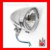Bobber Chrome Headlight with Visor Light Lights fits Harley-Davidson CHROME HEADLIGHT Image 