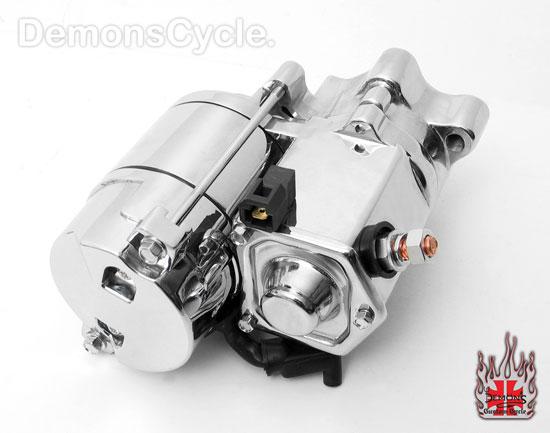 Chrome 1.6 Kw Heavy Duty Starter for Harley Sportster 1981-07  Image 