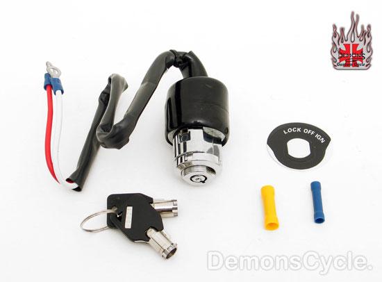 Round Key Ignition Starter Switch Two-Position for Harley-Davidson  Image 