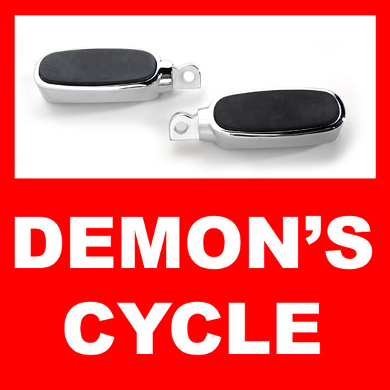 Chrome Oval Footpegs for Harley-Davidson Softail, FXWG, FXR and Sportsters  Image 