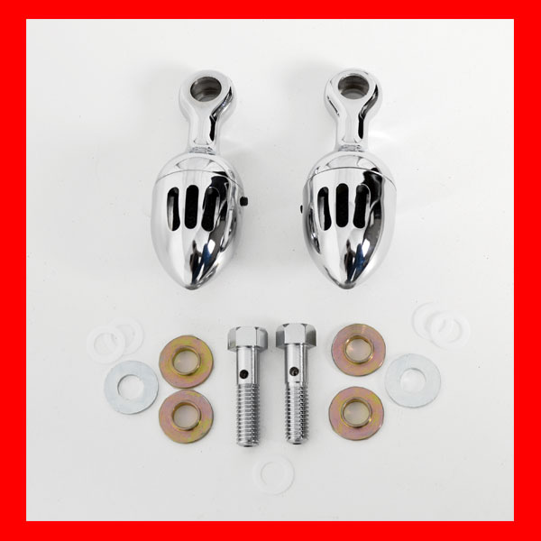 Chrome Billet Cylinder Mount Breathers for All Big Twin TC88 Harley TWIN CAM BREATHERS 4017 Image 