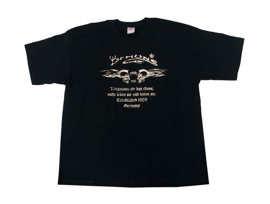 Demon's Cycle Punk T-Shirt Skulls S (Black Front Print) Demons T Shirt Punk Black Front S Image 