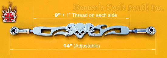 Chrome Billet Shift Rod "Demon's" Harley-Davidson Stock Linkage Length  Image 