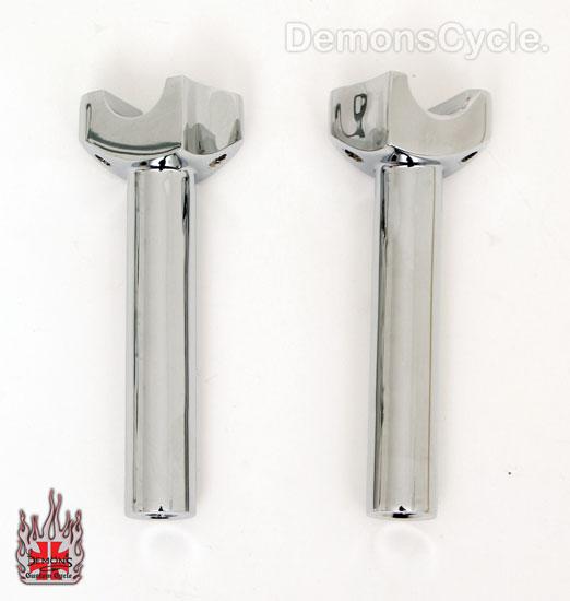6" Chrome Handlebar Risers for Harley-Davidson FXST 6 Risers FXST 77 up 34113 Image 