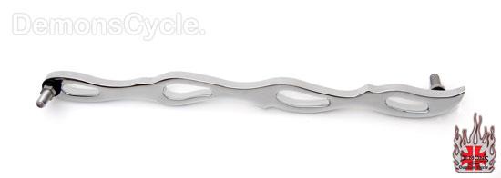 Chrome Billet Shift Rod "Flames" Stock Harley-Davidson Length Flames Shift Rod FXST 6616 Image 
