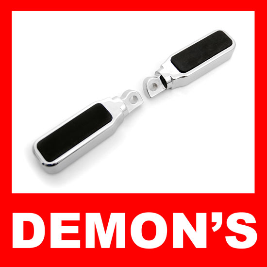 Chrome Rectangular Driver Footpegs with for Harley-Davidson Softail, FXWG, FXR  Image 