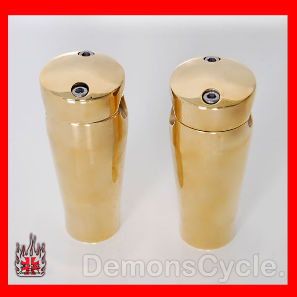 4" Solid Brass Billet Handlebars Risers for Harley-Davidson Motorcycles  Image 