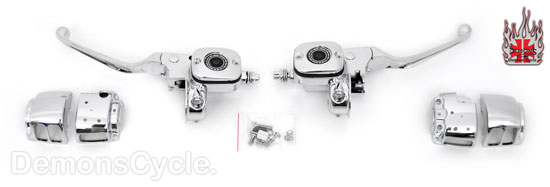 Custom Chrome Hydraulic Hand Controls for Single Disc Harley-Davidson  Image 