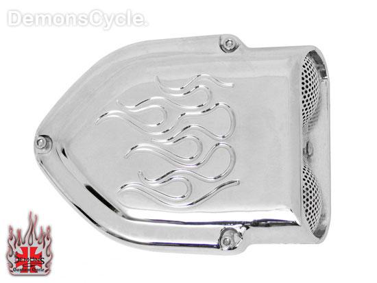 'V-Charger' Air Cleaner/Filter for Harley with Flames V CHARGER AIR CLEANER FLAMES Image 