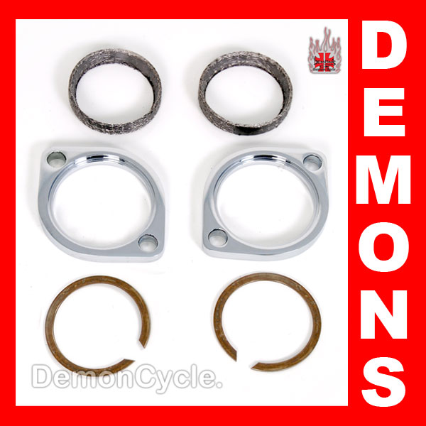 Tapered Exhaust Flange Kit for Harley Evolution Motors Exhaust Flanges Tapered OXAS01 Image 