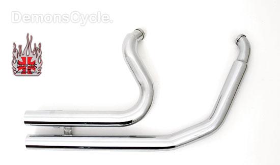 Harley-Davidson Evo Chrome Exhaust Pipes Snub Nose by Big Growl SNUB NOSE BIG GROWL BT Image 