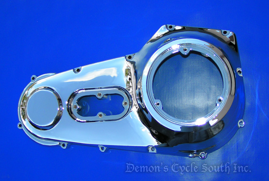 Chrome Outer Primary Cover for Harley 3-Hole PRIMARY COVER 3HOLE 94 99 3205 Image 