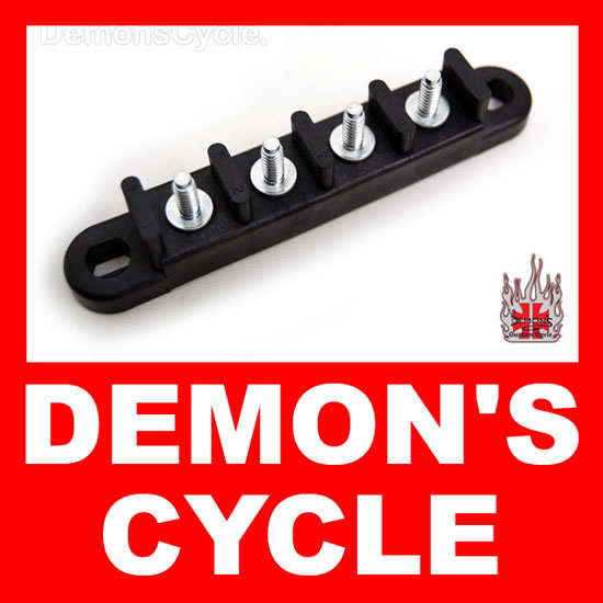 4 Stud Terminal Block for Custom Harley Motorcycle Electrical Wiring  Image 