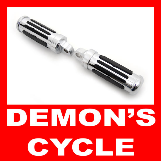 Chrome Ribbed Passenger Footpegs with for Harley-Davidson Softail, FXWG, FXR  Image 