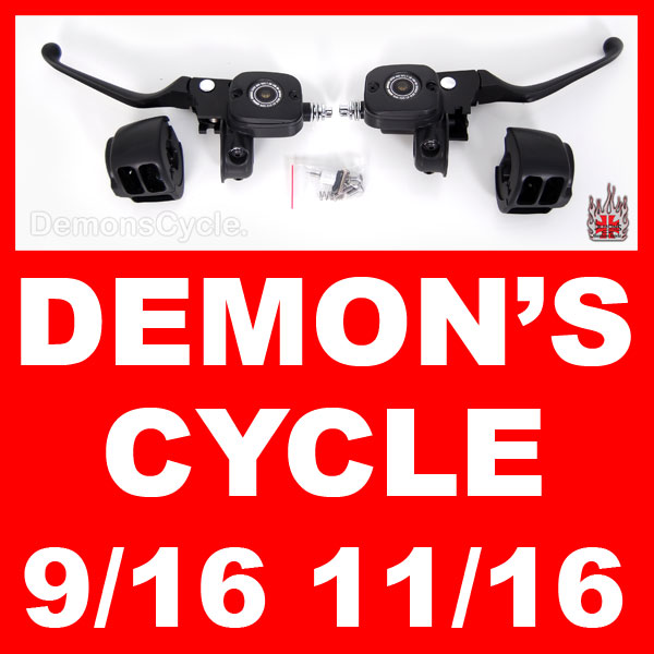 Black Hydraulic Hand Controls Clutch and Brake for Harley-Davidson  Image 