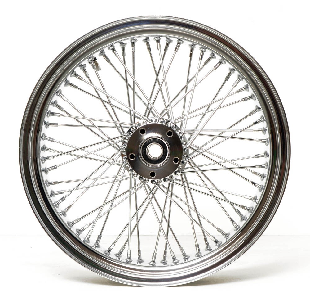 Chrome 60 Spoke Rear Wheel 18"x5.5" 200 Wide for Harley-Davidson