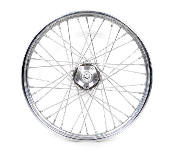 21" 40 Spoke Chrome Billet Hub Front Wheel for Harley XL FDX