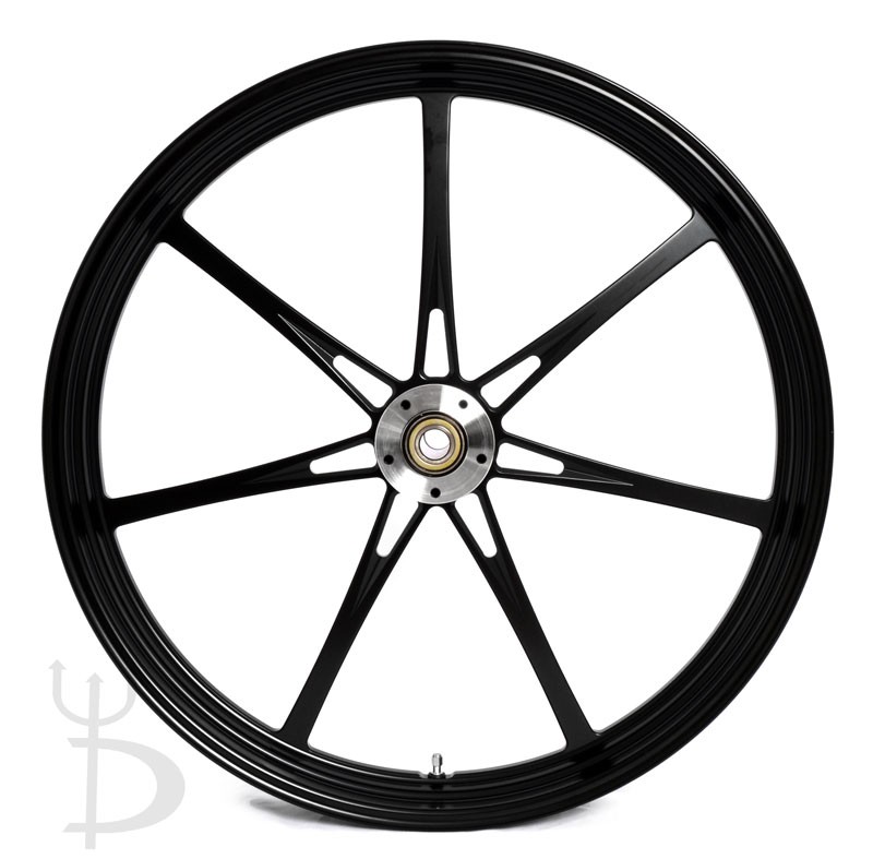 26" x 3.5" Black Rock Star Front Wheel for Harley-Davidson Touring Bagger Dresser
