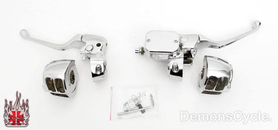 Chrome Hand Controls for Harley-Davidson FLT 1996-04
