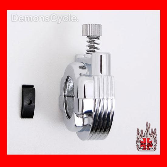 Chrome Grooved Dual Throttle Housing for Harley-Davidson Handlebar Grips
