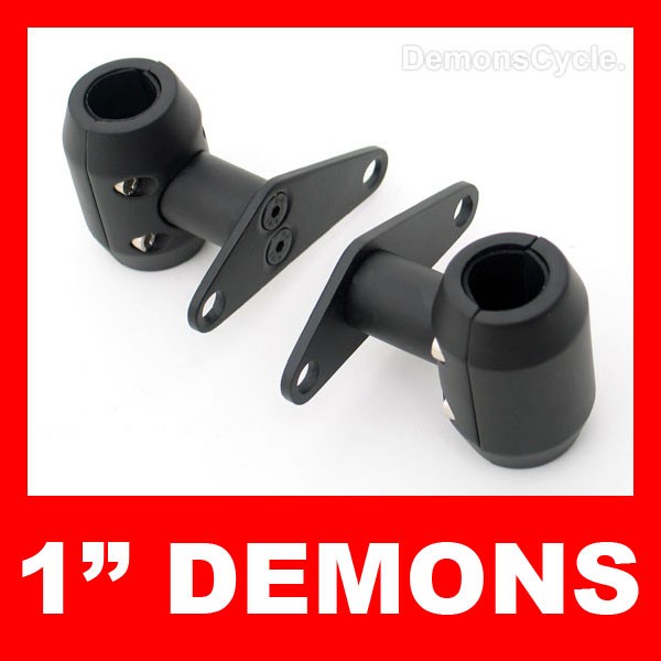 1" Black Custom Fender Tabs for Harley-Davidson Springer Front Ends