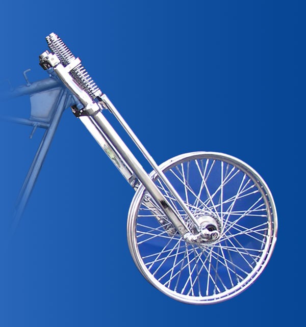 Chrome Springer Front End and 80 Spokes Rim Conversion fits Harley-Davidson