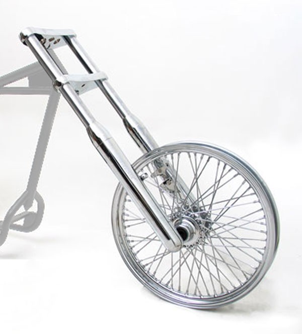 Chrome Billet Wide Glide Front End Conversion Kit with 21" 80 Spokes Wheel Rim for Harley Motorcycles