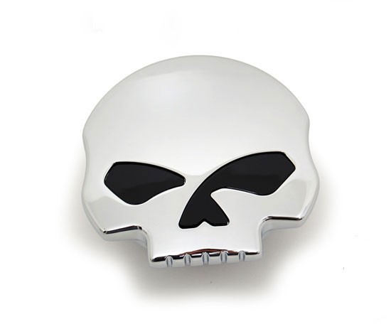 Chrome Skull Screw-In Gas Cap for Harley-Davidson Tanks