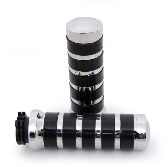 Chrome Hand Grips "5 Bands" for Harley-Davidson