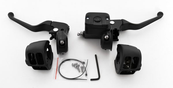 Black Hand Controls for 1996-2010 Single Disc Harley-Davidson Handlebars