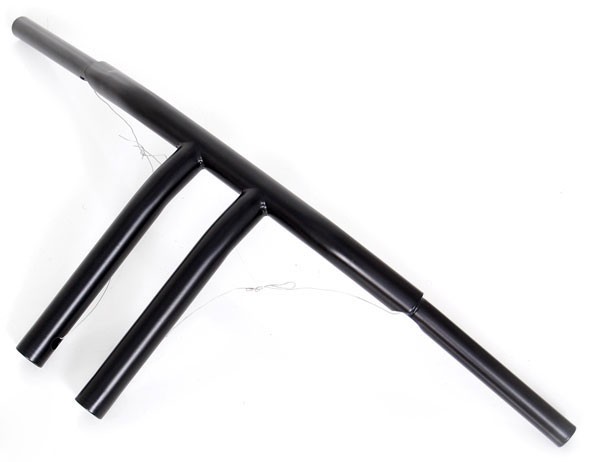 Black 1-1/4" Drag Handlebars 10" Rise T-Bars fit Harley-Davidson