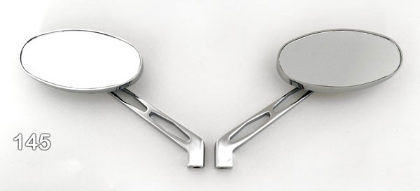 Chrome Billet Custom Oval Mirrors Set for Harley-Davidson Motorcycles