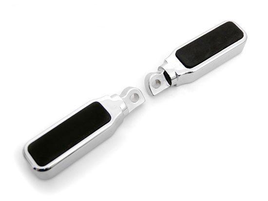 Chrome Rectangular Driver Footpegs with for Harley-Davidson Softail, FXWG, FXR