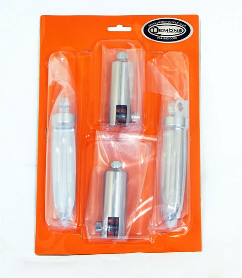 Chrome Billet Rear Torpedo Passenger Pegs for Harley