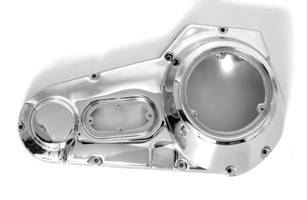 Chrome Outer Primary Replacement Cover with Tab for Harley-Davidson FLH Touring 1970-1984