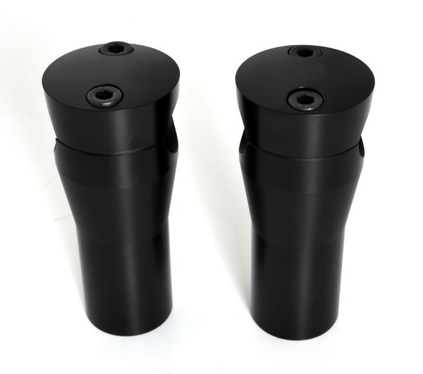 4" Rise Black Billet Handlebars Risers for Harley-Davidson Springer Front Ends