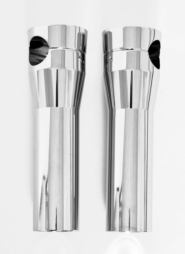 6" Rise Chrome Billet Handlebars Risers for Harley-Davidson Springer Front Ends