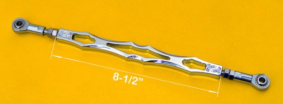 9" Chrome Billet Shift Rod "Viking" Stock Harley-Davidson Linckage Length
