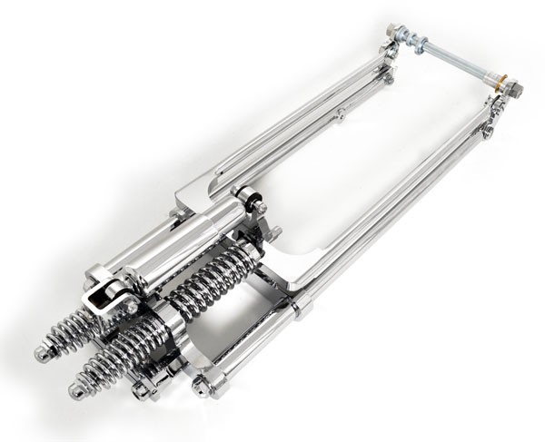 4" OVER Chrome Bobber Springer Front End With Shock for Stock Harley-Davidson