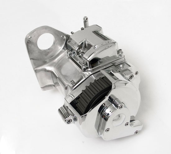 6-Speed Right Side Drive High Polished Transmission for Harley-Davidson