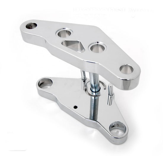 Chrome Billet WideGlide Triple Trees 5deg Rake for 41mm Harley Front Ends