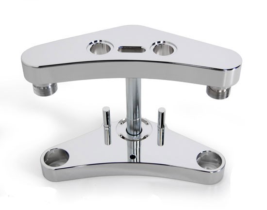 Chrome Billet 5 degree Rake Triple Trees for Harley-Davidson Wideglide