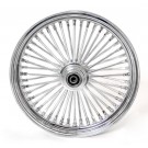 18 x3.5" Chrome Mammoth 48 Fat Spokes Front Wheel for Harley-Davidson Single Disc