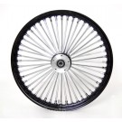21 x2.15" Black Mammoth 48 Fat Spokes Front Wheel for Harley-Davidson Dual Disc