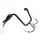 14" Rise Black Ape Hangers Handlebars with Hand Controls Switches and Wiring